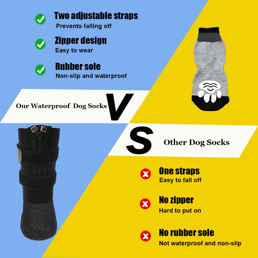 VALFRID durable rubber soles guard paws on wet or rough terrain