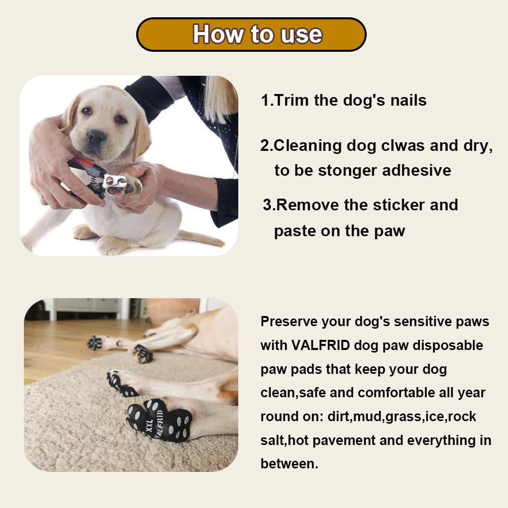 VALFRID zapatillas de patas para perro con adhesivo que mejora la tracción.