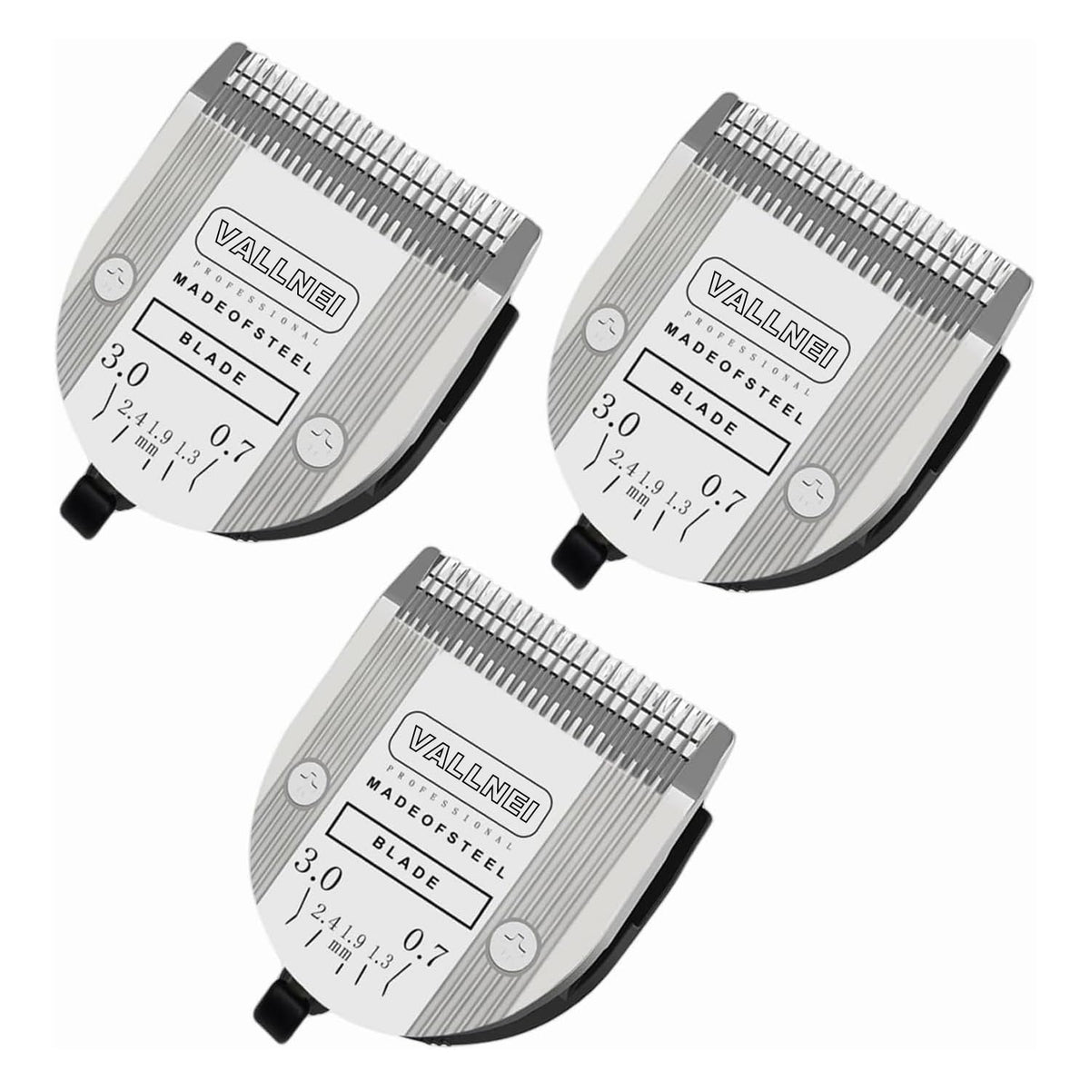 VALLNEI clipper 3-pack detachable design for versatile pet grooming sessions.