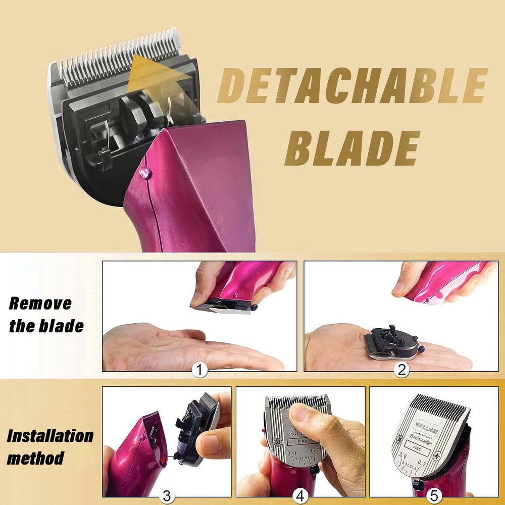 VALLNEI hardened blade process extends life for repeated grooming tasks.