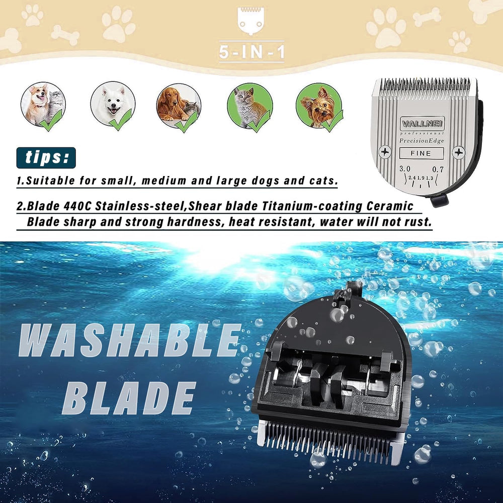 VALLNEI stainless steel blade construction ensures durability and smooth cutting.