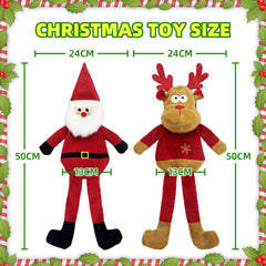 Valuepeak reindeer Christmas dog toy with crinkle for sensory engagement
