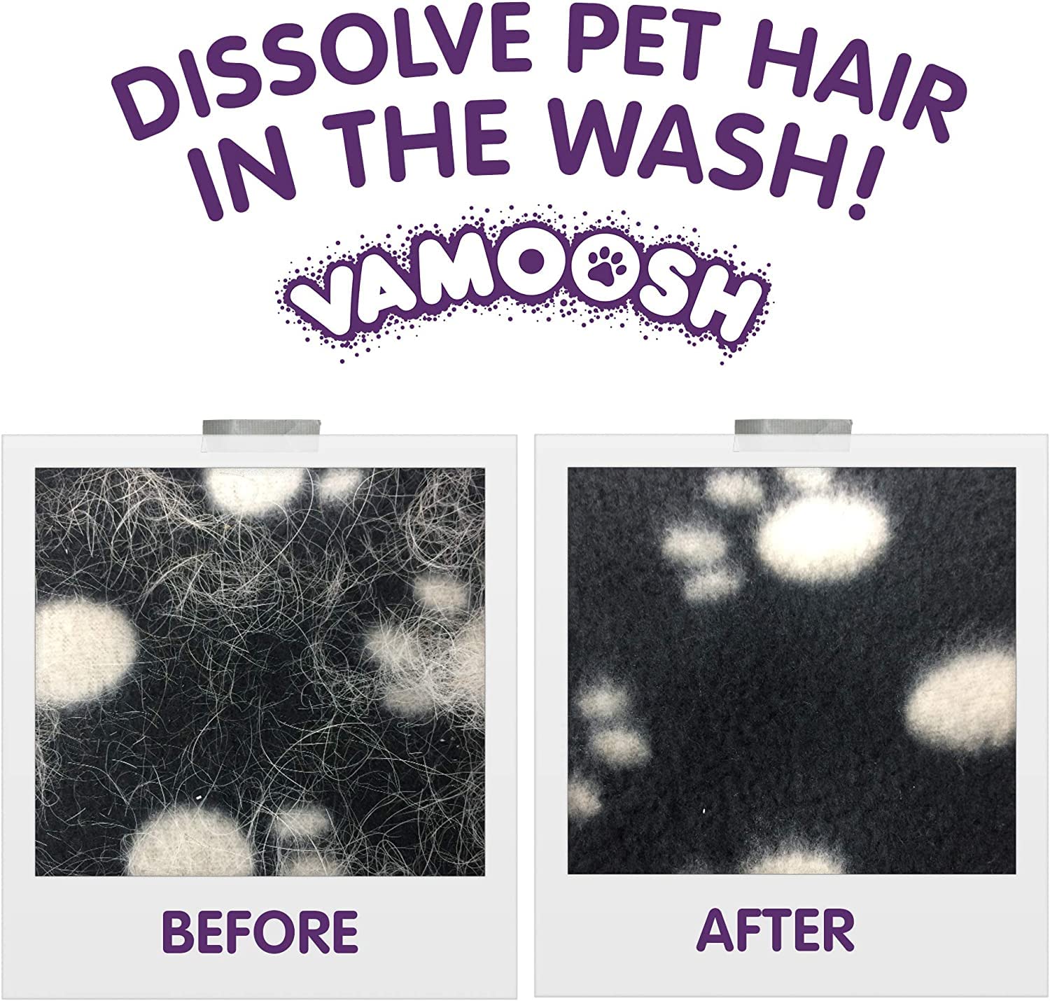 Vamoosh drum and drain appear cleaner after use.