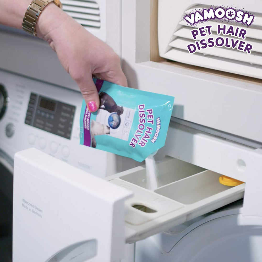 Vamoosh formula with no chemical residues left on fabrics illustration.