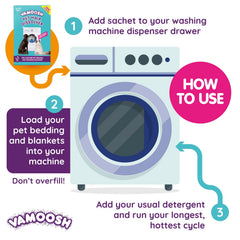 Vamoosh hygienic bedding image highlights clean bedding and reduced pet hair buildup