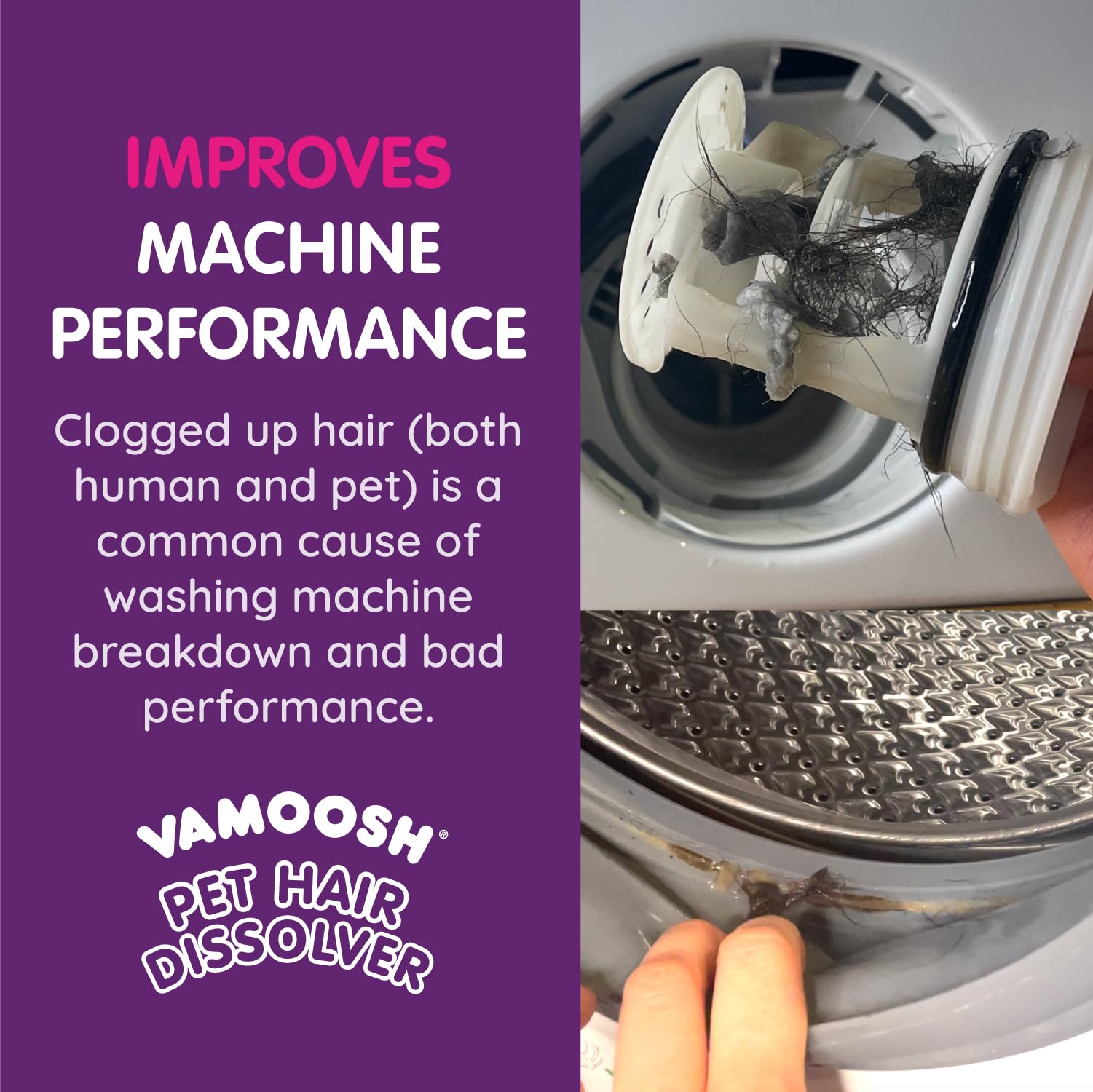 Vamoosh oxygen-activated formula image shows keratin breakdown without residue