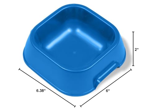 Van Ness 16oz blue pet bowl base no-tip design for mess-free feeding