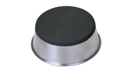 Van Ness dog bowl close-up showing polished stainless steel for durable daily use.