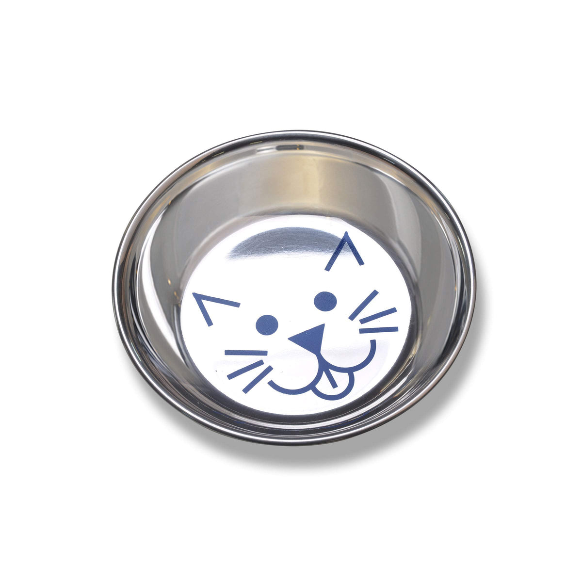 Van Ness whisker-friendly bowl with wide saucer reduces whisker stress during meals.