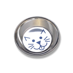 Van Ness whisker-friendly bowl with wide saucer reduces whisker stress during meals.