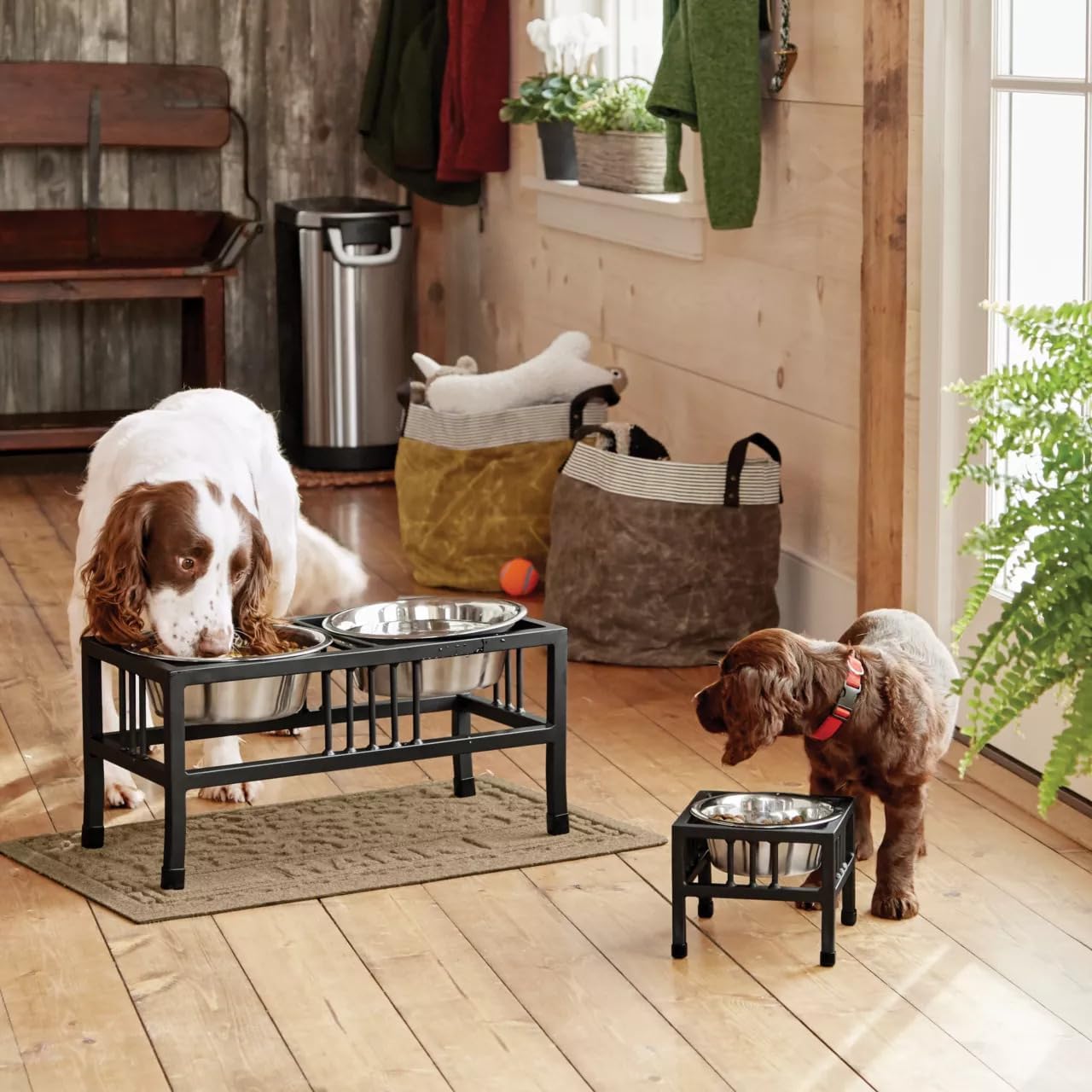 Vanacara stainless steel dog bowl 2-pack, capacity 80 oz, suitable for dry, wet food or water