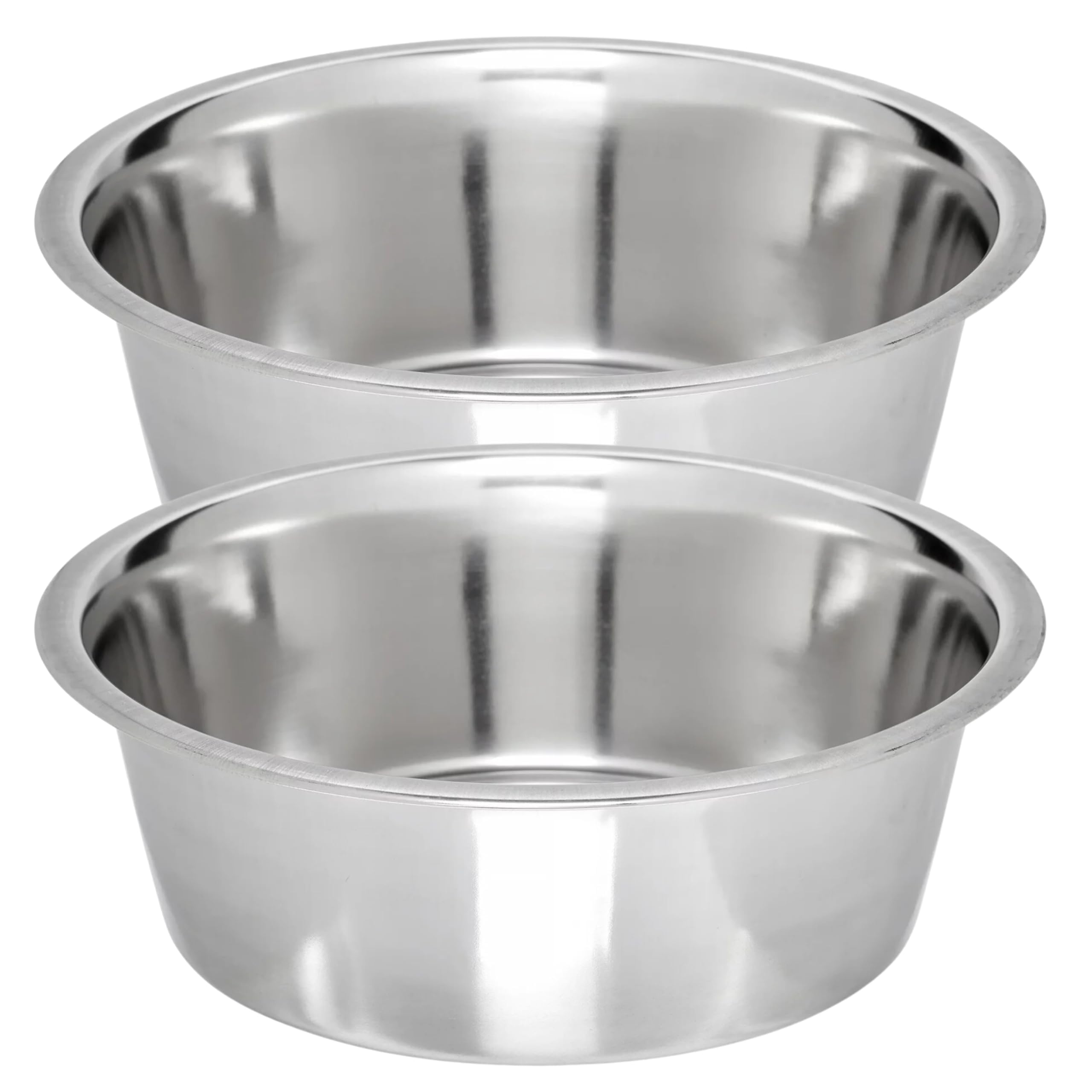Vanacara stainless steel dog bowl 2-pack, outer diameter 10in, durable rust-free design for meals