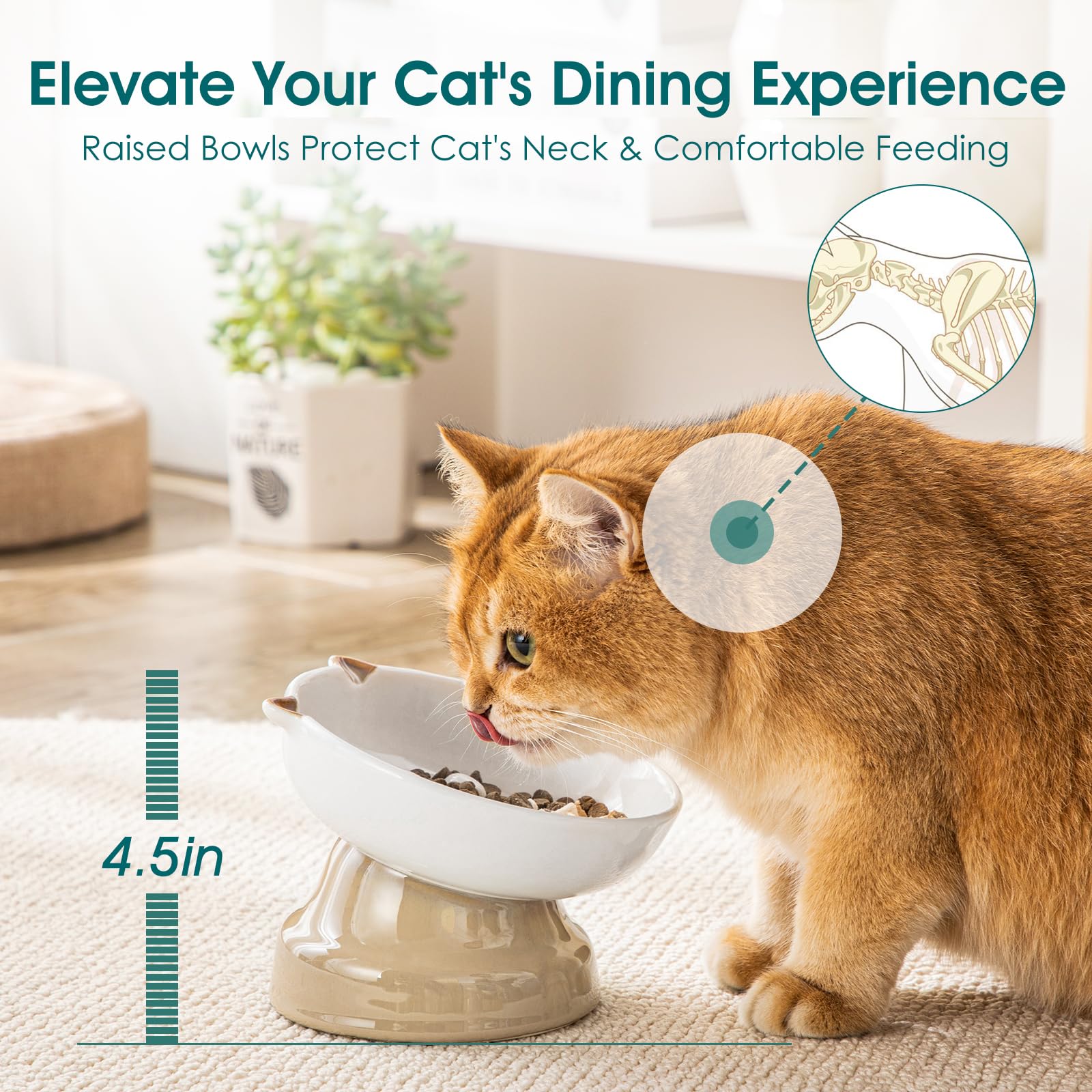 Vancasso cat paw design slow feeder promotes paced meals.