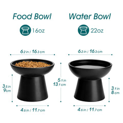 Vancasso elevated cat bowls two-pack water bowl for easy hydration.