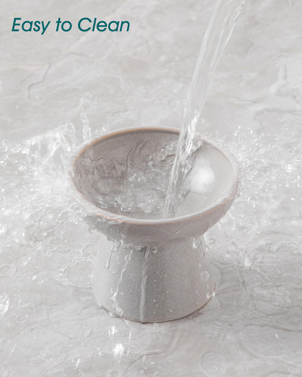 Vancasso elevated cat bowls for cats and small dogs grey - versatile feeding solution