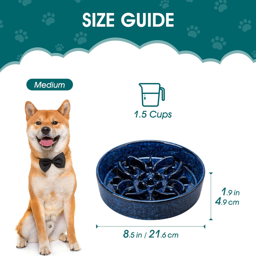 Vancasso puzzle bowl with floral maze engages dogs during mealtime