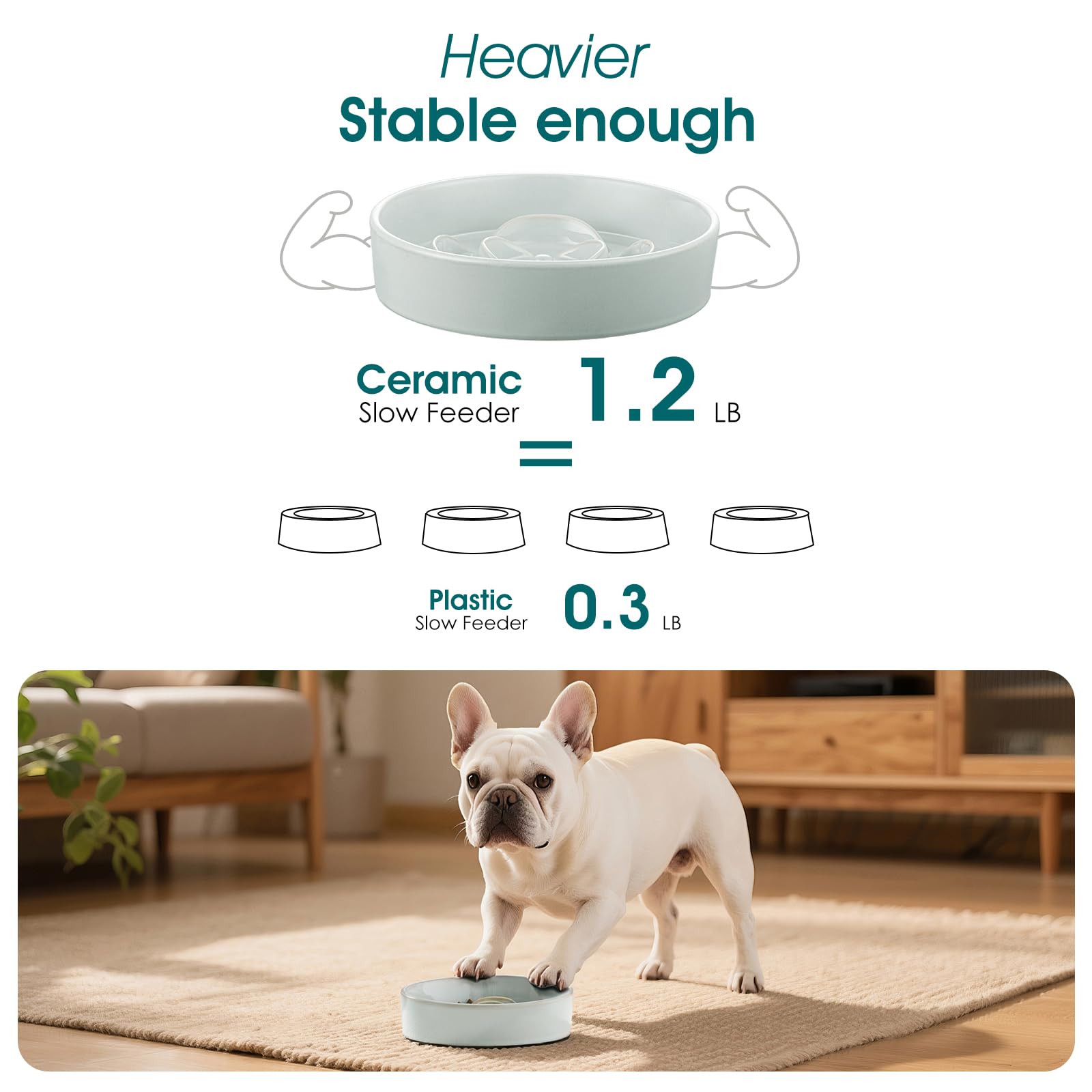 Vancasso non-slip bottom keeps the bowl steady during meals.