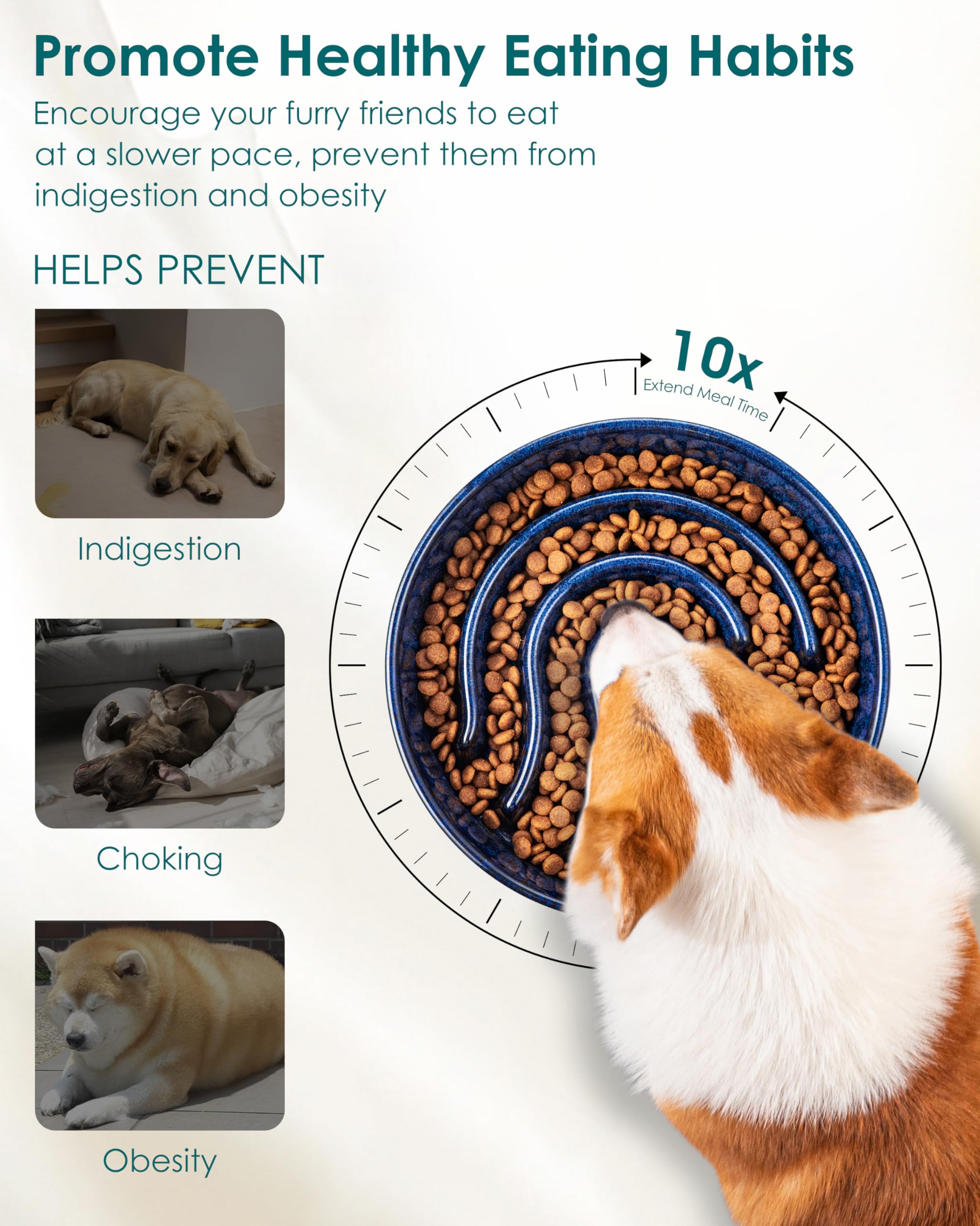 Vancasso glazed ceramic surface is food-safe and easy to clean after meals.