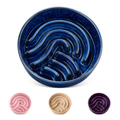 Vancasso slow feeder bowl maze design top view slows eating