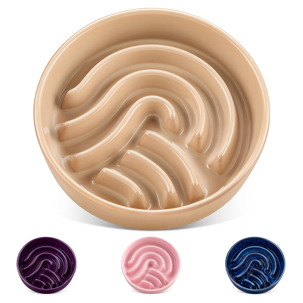 Vancasso slow-feeder-bowl maze-design encourages slower eating and mental engagement.