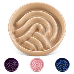 Vancasso slow-feeder-bowl maze-design encourages slower eating and mental engagement.