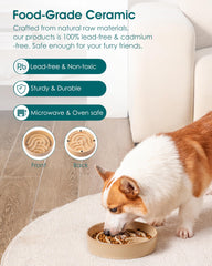 Vancasso slow-feeder-bowl non-slip-base helps prevent spills during enthusiastic mealtimes.