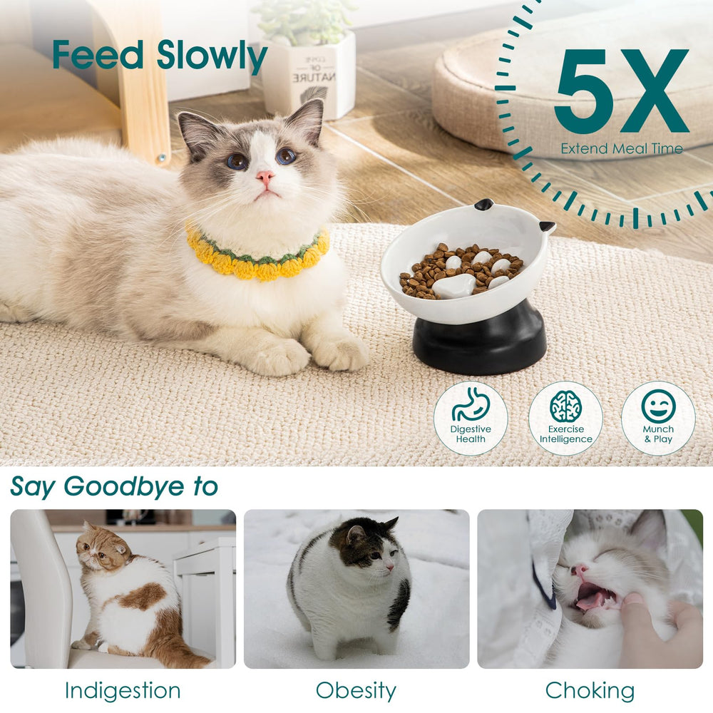 Vancasso anti-slip base keeps the bowl steady during feeding.