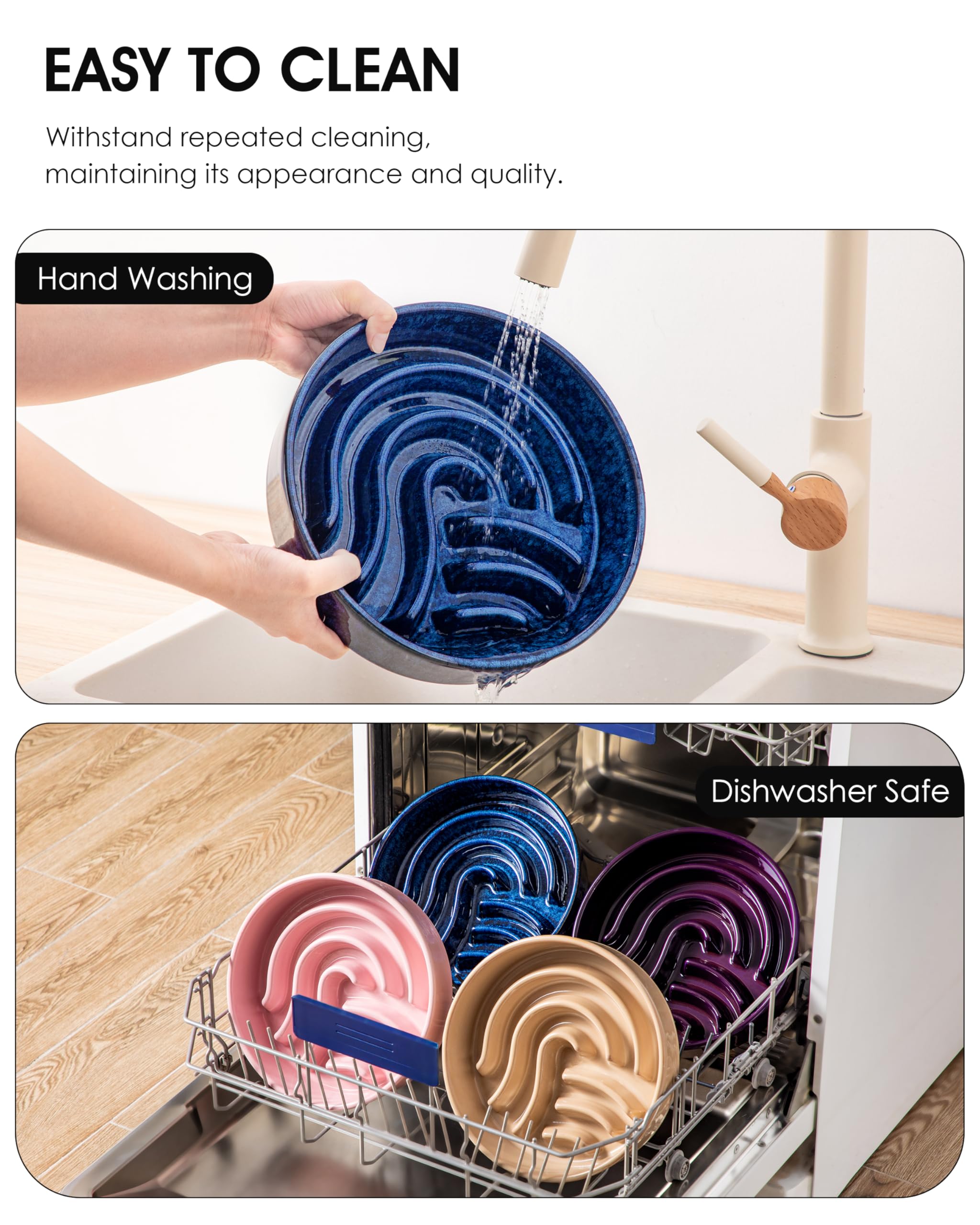 Vancasso slow feeder bowl supports multi-pet homes with stable design.