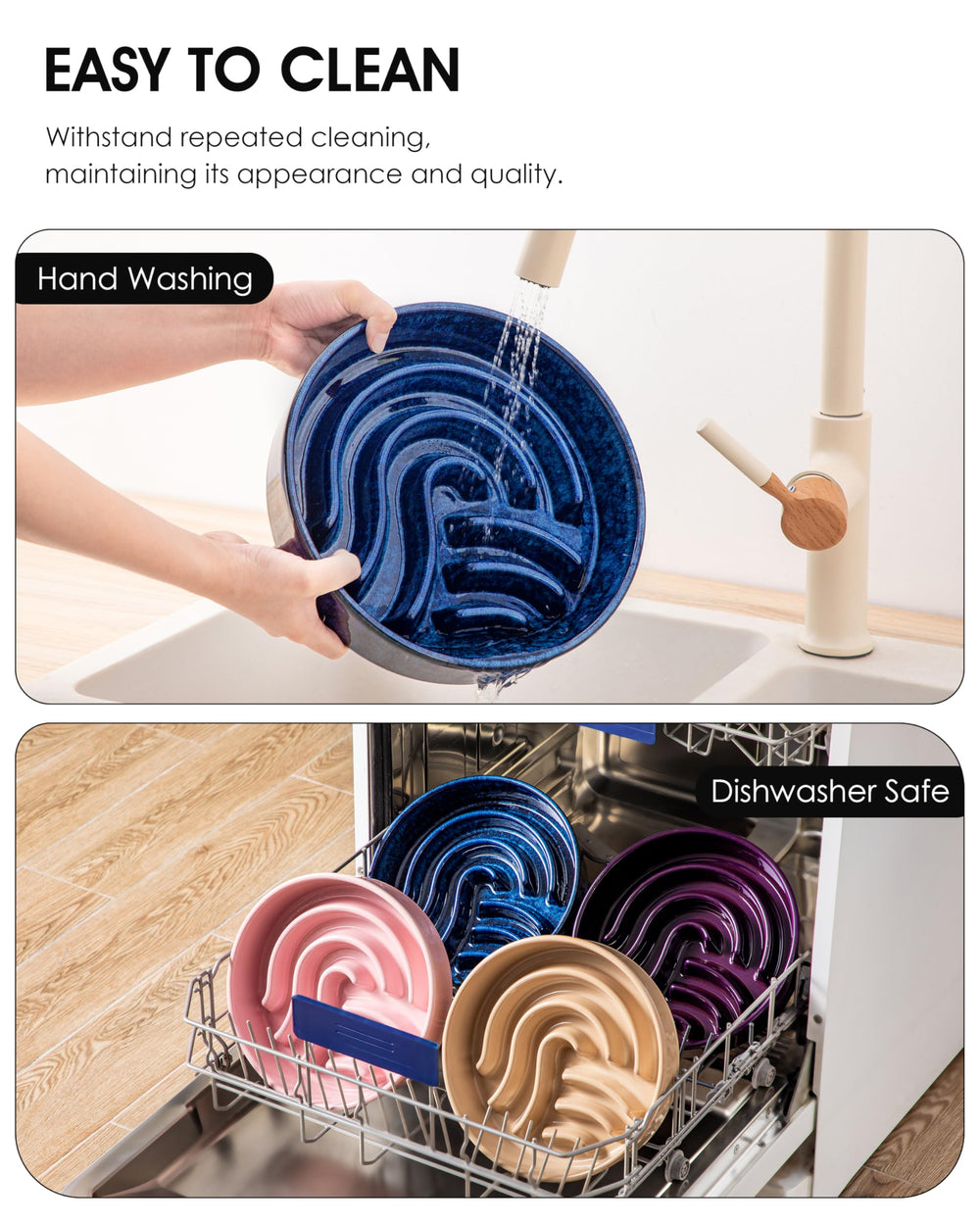 Vancasso slow feeder bowl supports multi-pet homes with stable design.