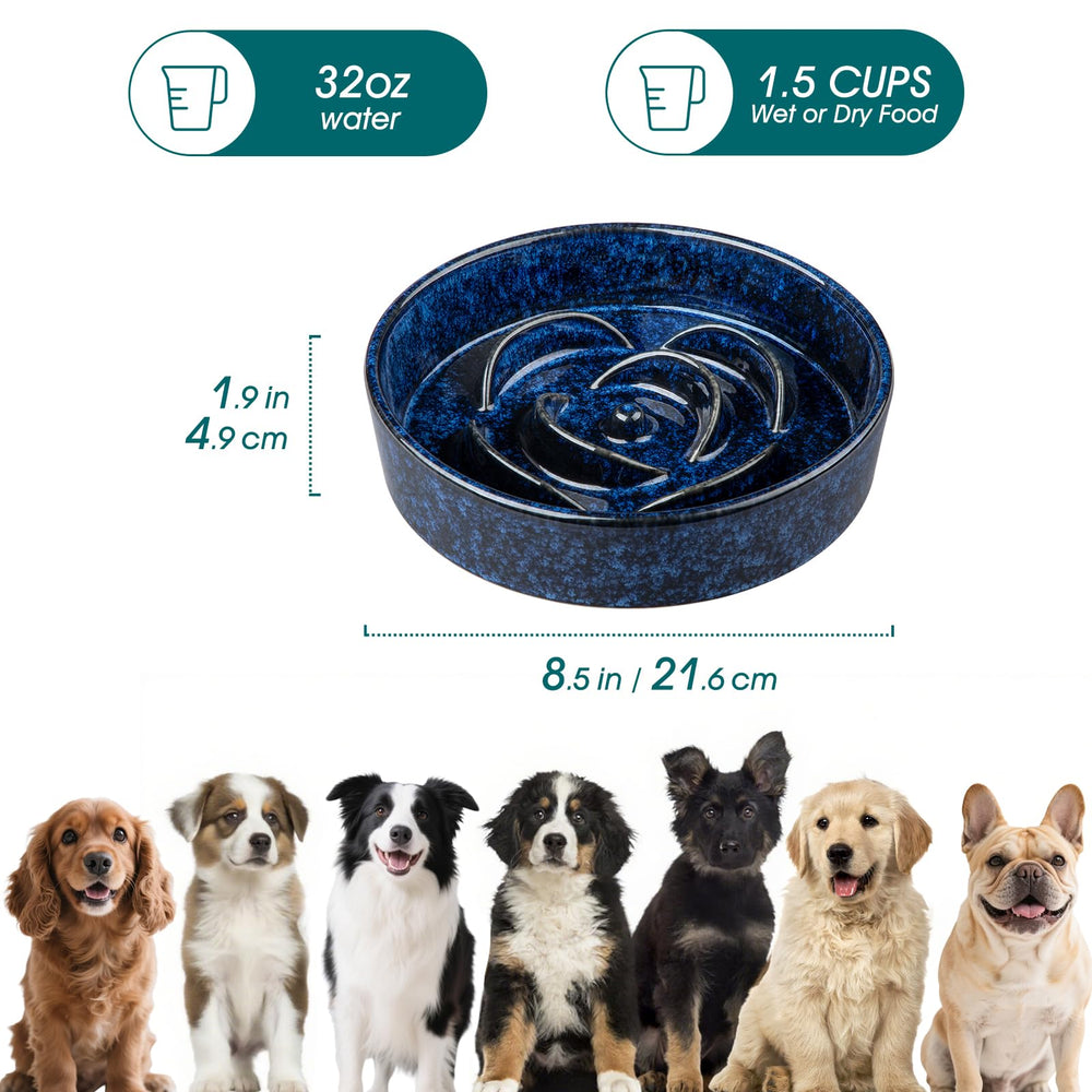 Vancasso slow-feeder bowl inside-maze view highlights engaging design for meals.