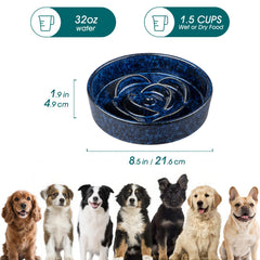 Vancasso slow-feeder bowl inside-maze view highlights engaging design for meals.