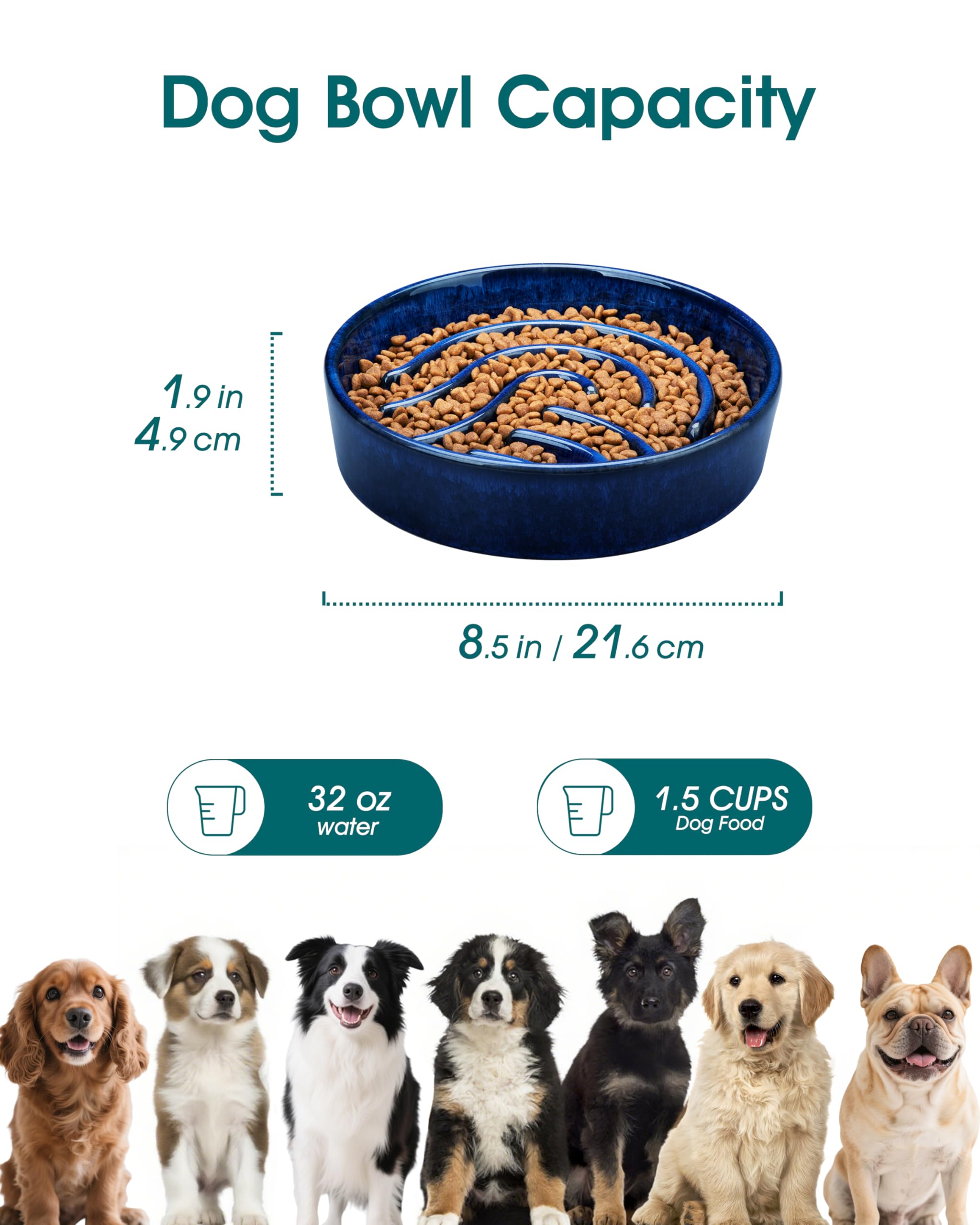 Vancasso slow-feeder bowl maze design promotes slower eating and mental engagement during meals.