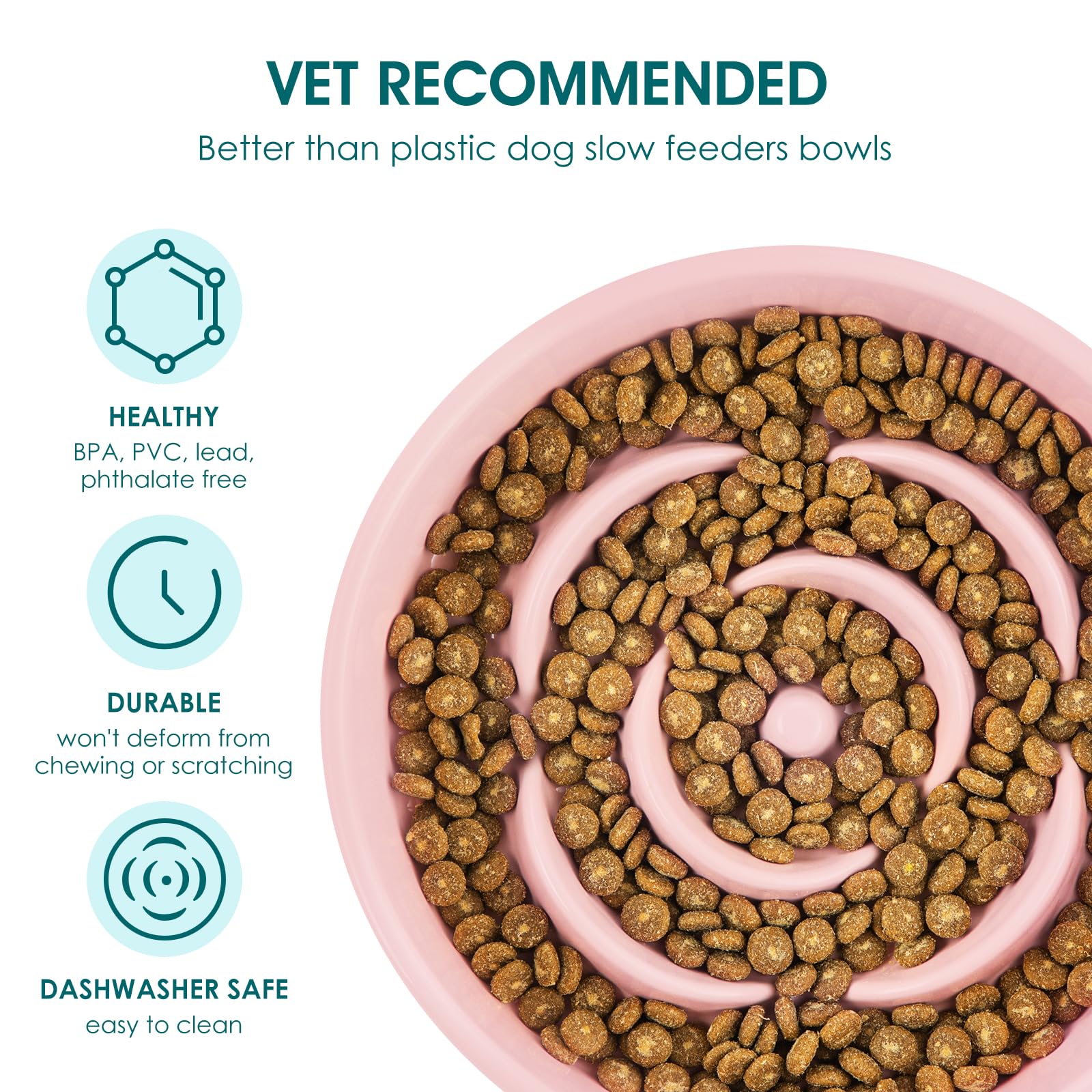 Vancasso pink maze pattern close-up highlights puzzle challenges for dogs