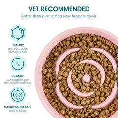 Vancasso pink maze pattern close-up highlights puzzle challenges for dogs