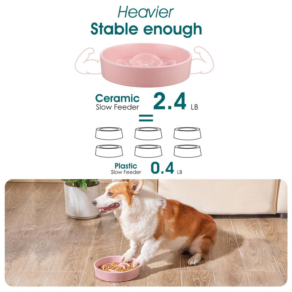 Vancasso pink bowl with non-slip base stays steady during meals