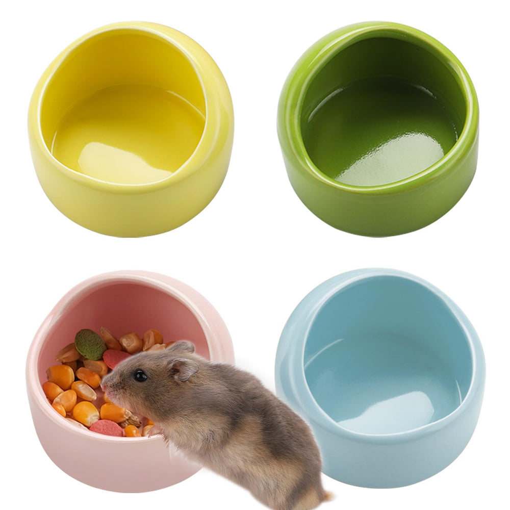 VanEnjoy ceramic hamster bowl pink, durable and easy to clean for daily meals.