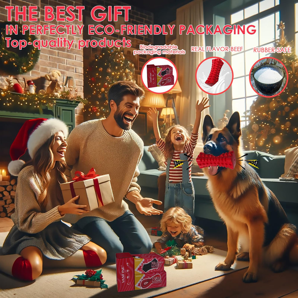 VANFINE Indestructible Squeaky Dog Toy indoor play keeps dogs engaged