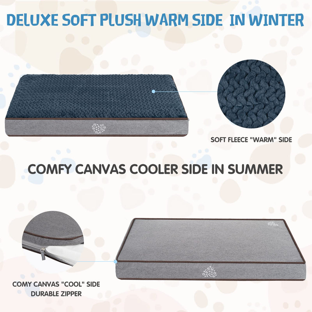 VANKEAN 23x18x3-inch bed size fits dogs up to 25lbs for versatile placement