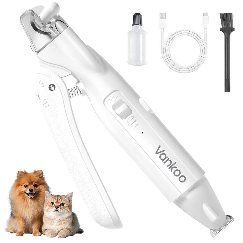 Vankoo 2-in-1 nail clippers with LED for precise trimming