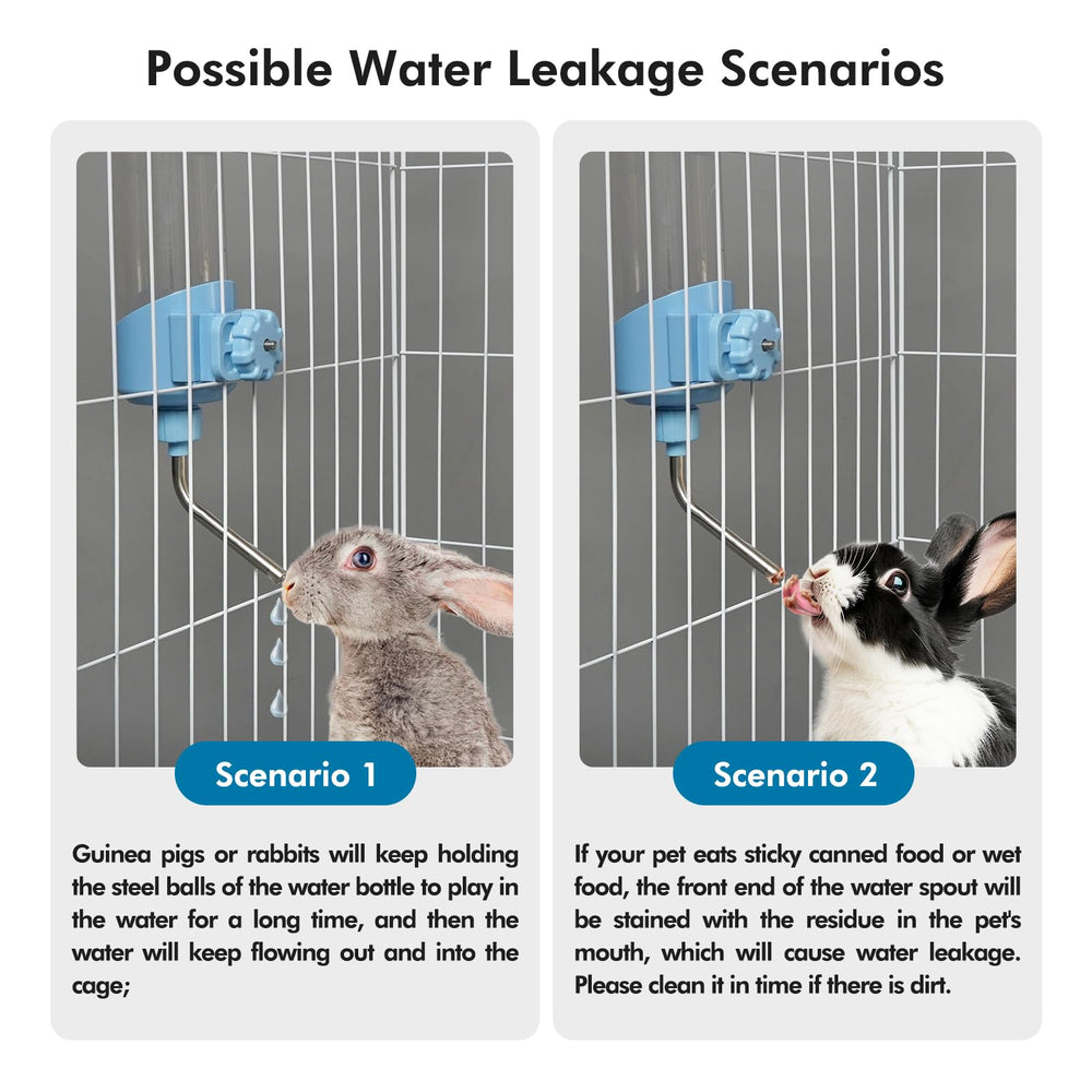 Vannon BPA-free plastic bottle ensures safe drinking for rabbits and friends.