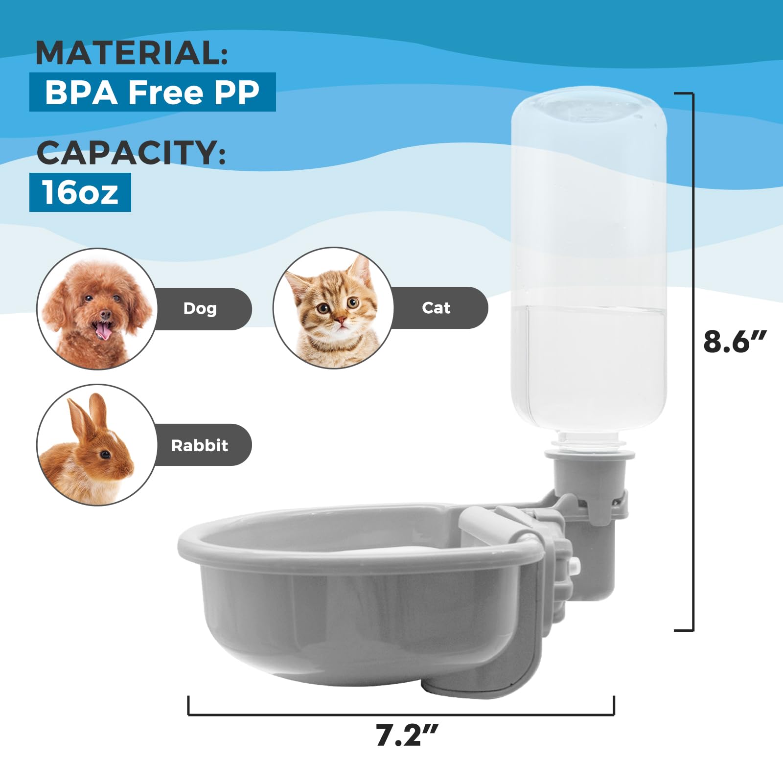 Vannon detachable barrel and base for easy cleaning and refilling