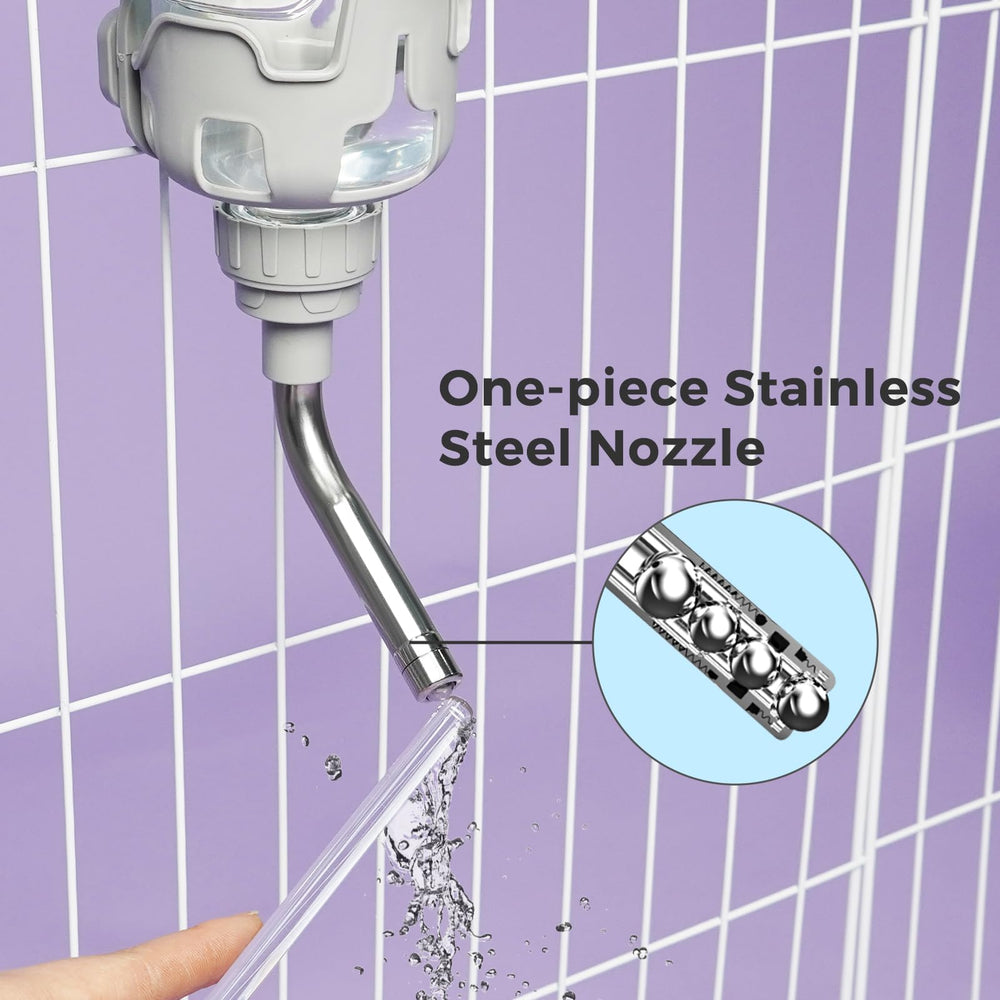 Vannon dog water dispenser installed in crate during daily routine