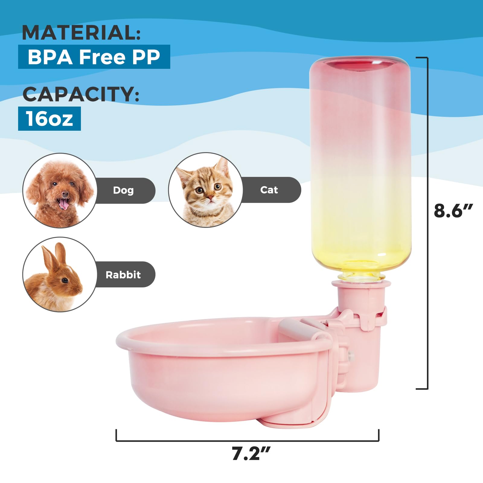 Vannon gradient pink housing adds color to cage setup