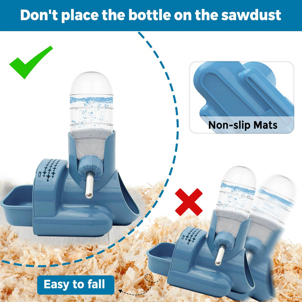 Vannon integrated water bottle and food container for small pets.