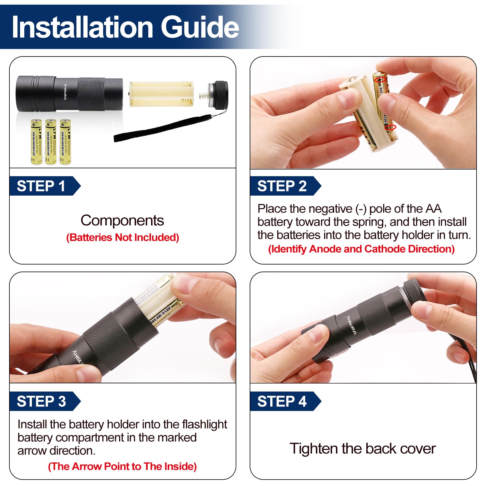 Vansky included battery-holder simplifies setup and immediate use