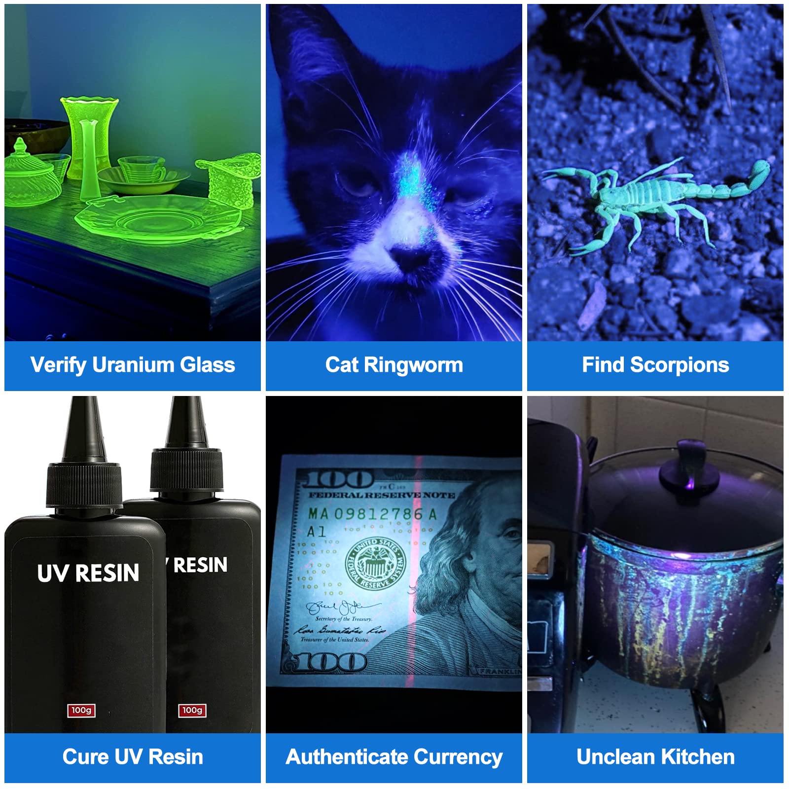 Vansky X7 Pro premium filter lens delivers purer UV light for accurate inspection.