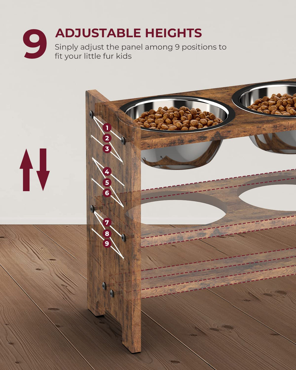 Vantic tilted 15-degree platform eases neck comfort during meals