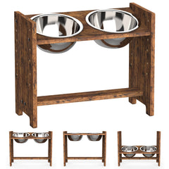 Vantic elevated dog bowls assembly shows tool-free setup for quick feeding