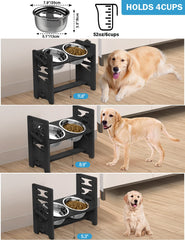 Vantic Elevated Dog Bowls tilt plate at 15° for easier swallowing and reduced neck strain.