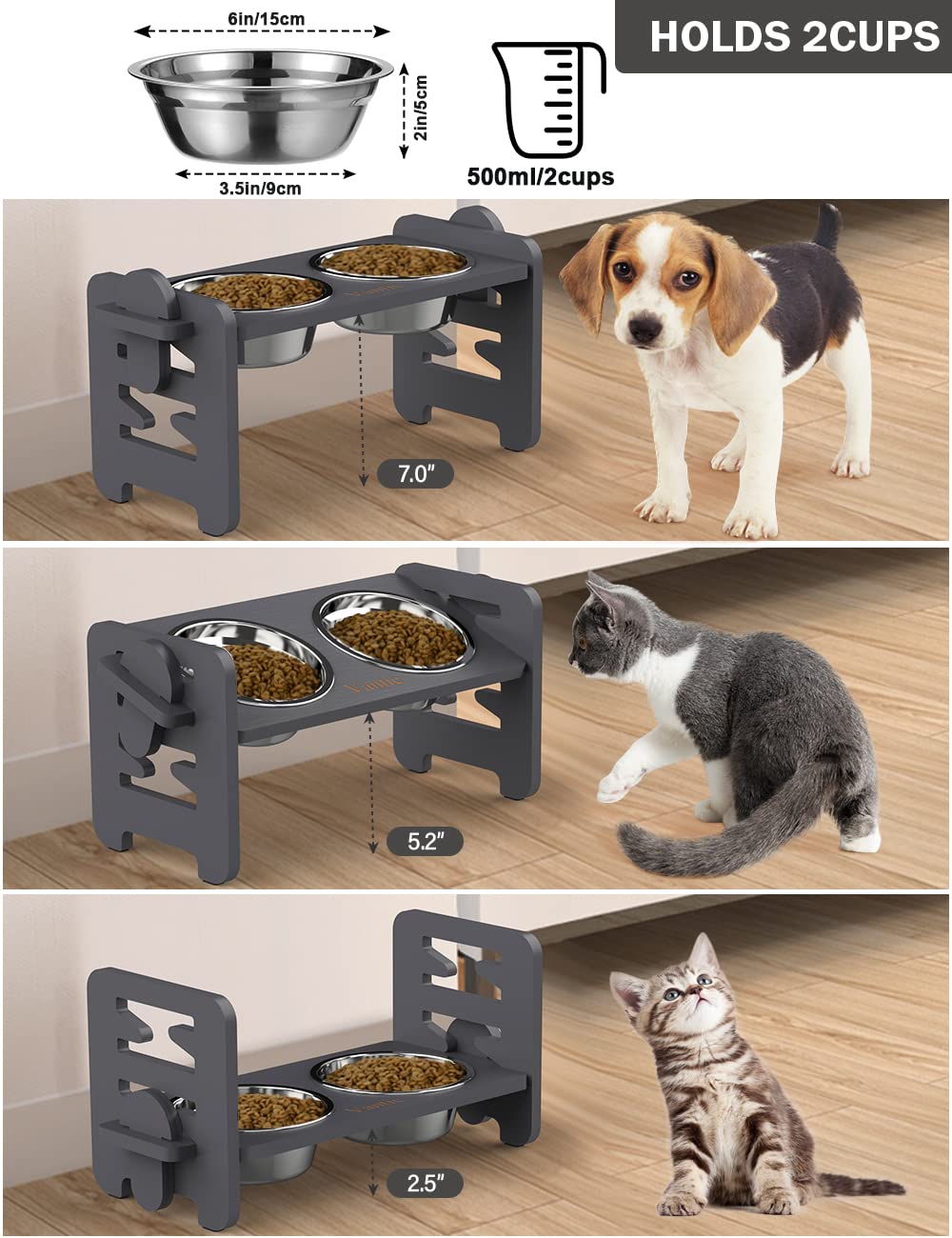 Vantic 15-degree tilted plate supports comfortable feeding posture.
